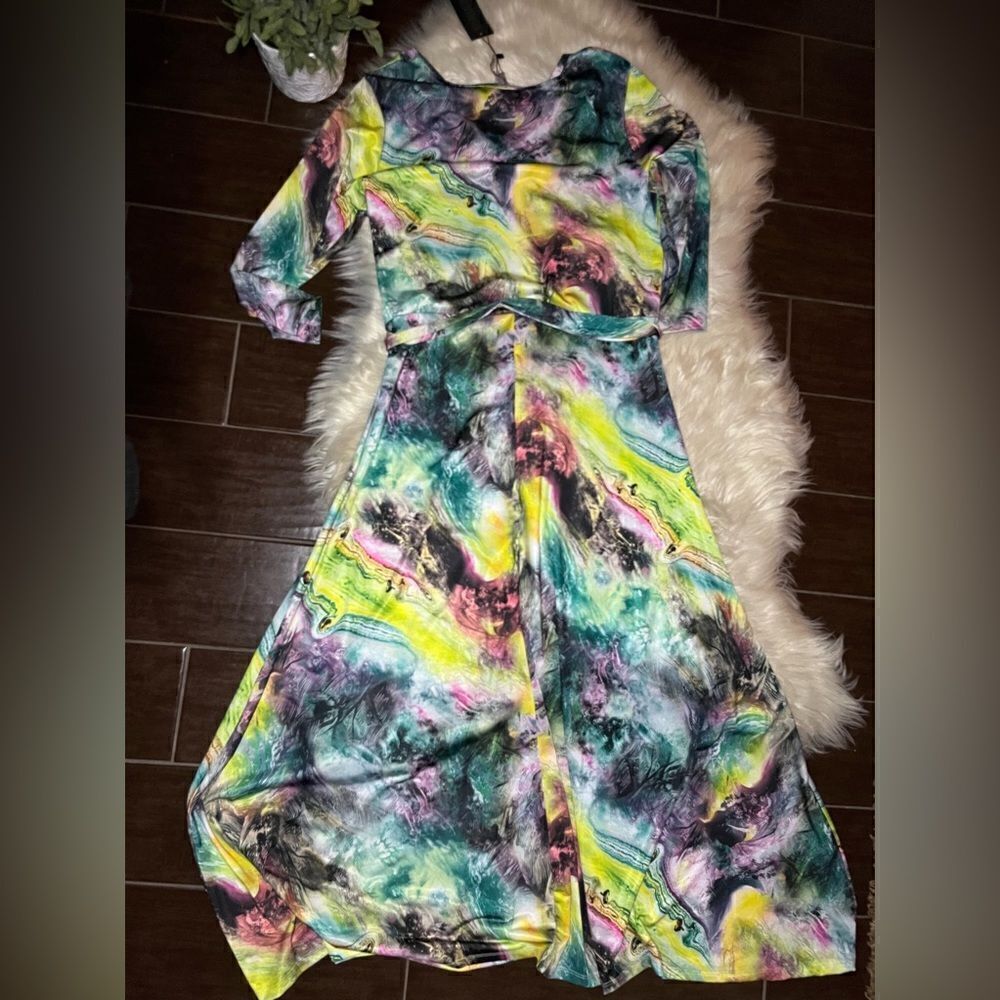 MT Collection colorful maxi dress sz XXL